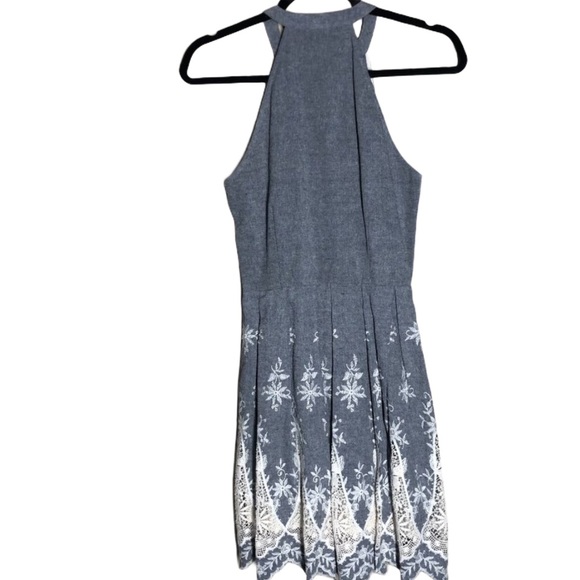 CYNTHIA STEFFE CHAMBRAY LACE DRESS EMBROIDERY SZ 2 - Picture 3 of 10
